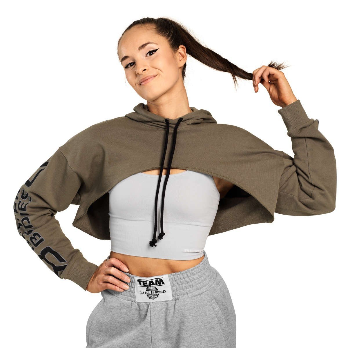 Надела сверху. Брюки better bodies Highbridge Sweats. Укороченная толстовка до груди. Короткая спортивная кофта с длинным рукавом. Укороченная толстовка под топ.