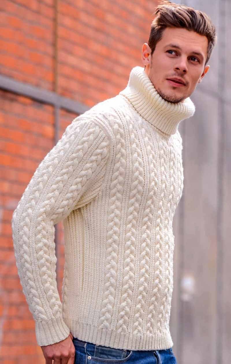 Мужской свитер Hugo Boss спицами