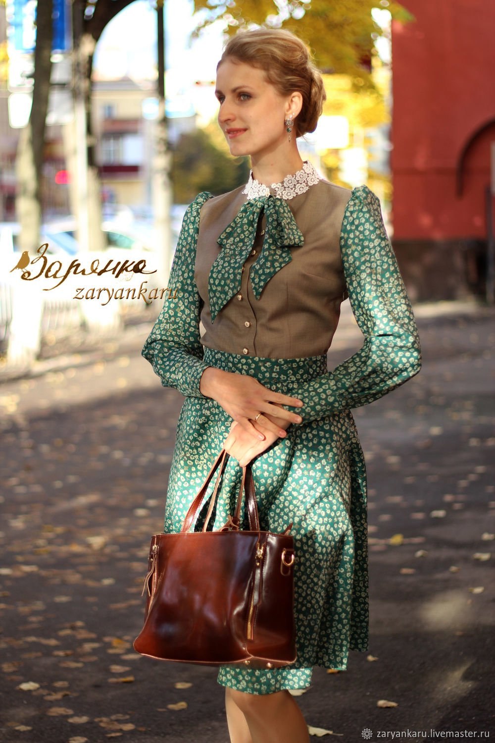 винтажное платье в клетку. платья в английском стиле. классический стиль платья. платье в английском стиле. каролина эррера.