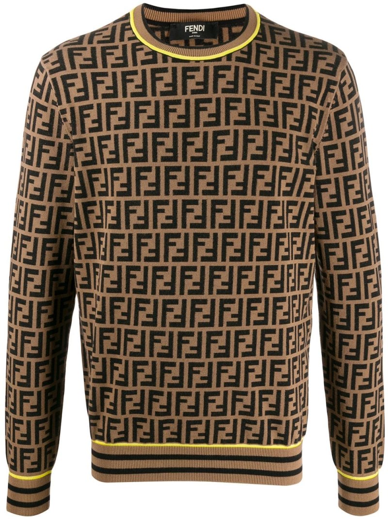 Бежевый джемпер Fendi