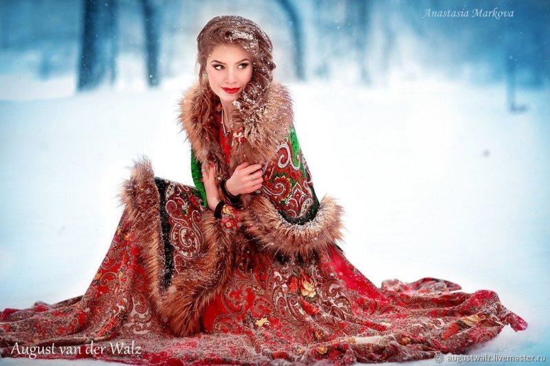 Фотосессия в стиле русской красавицы