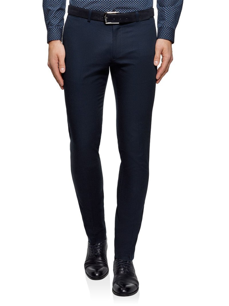 2018 Мужские хлопковые клетчатые брюки Slim Fit
