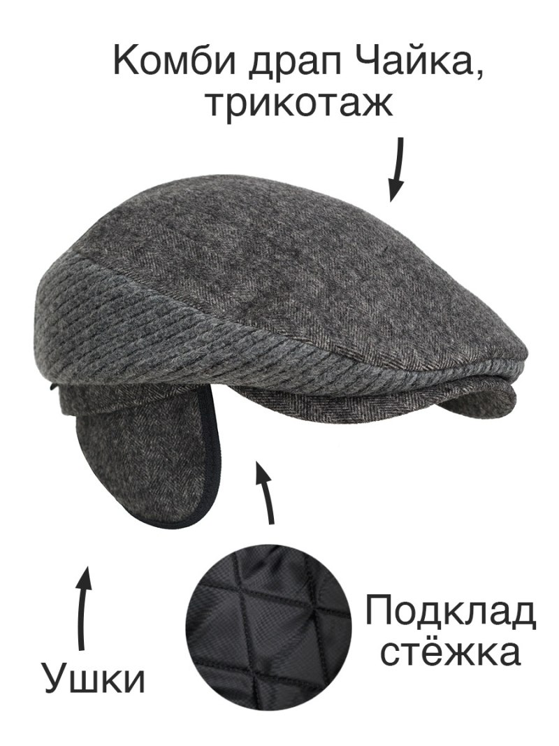 Мужские кепи с отворотами