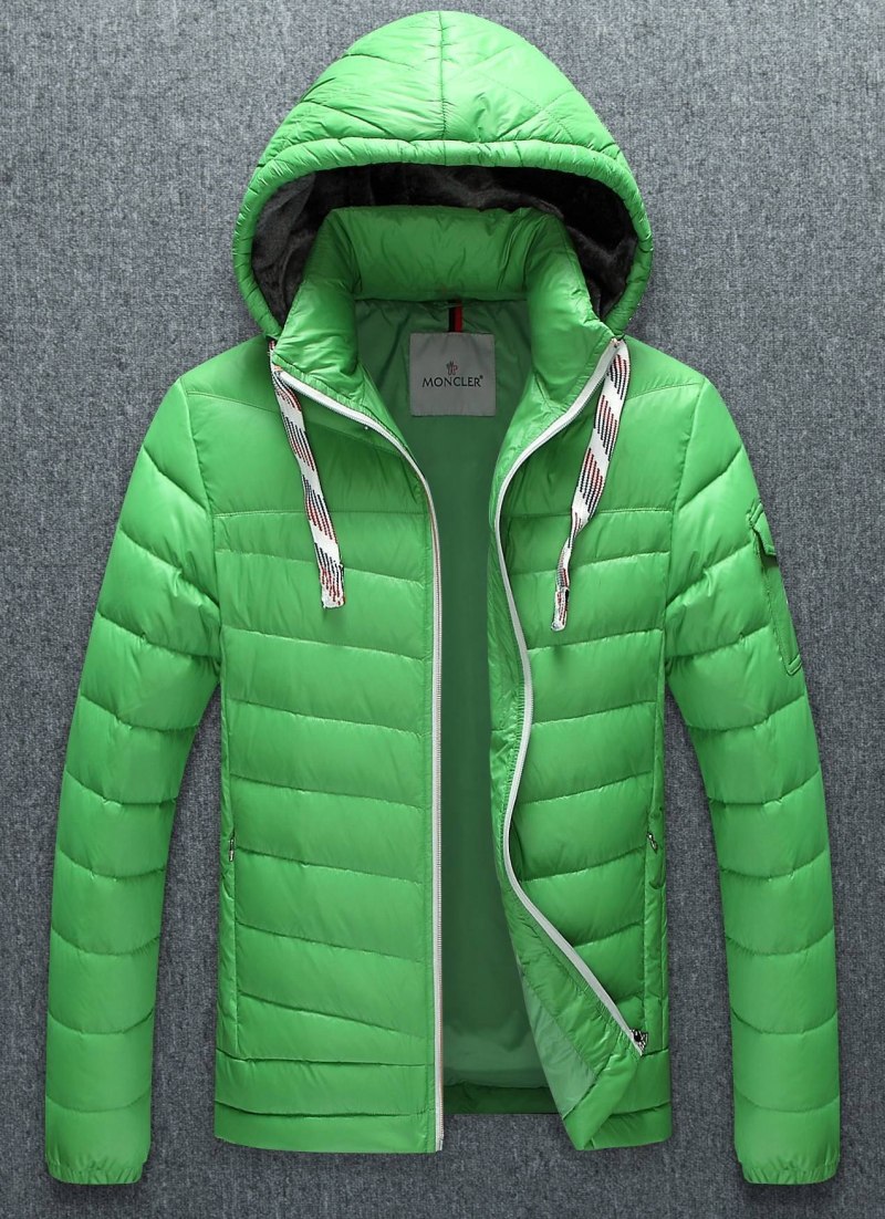 Куртка монклер мужская зеленая