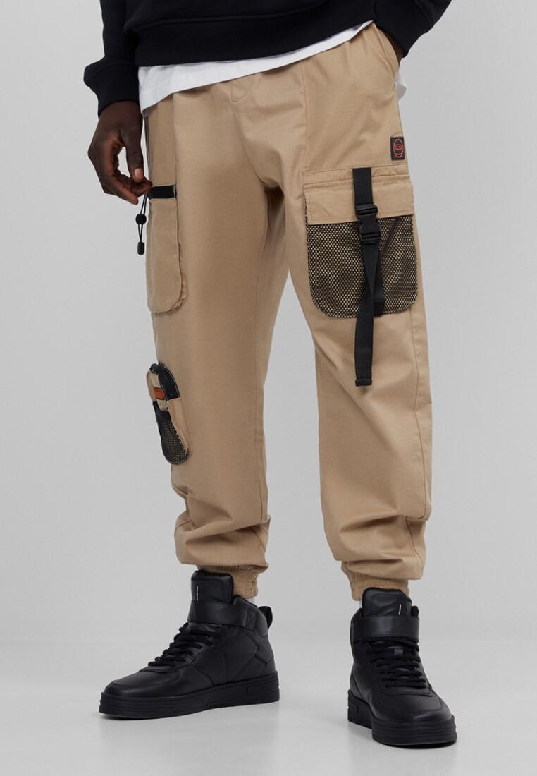 Bershka брюки черные мужские