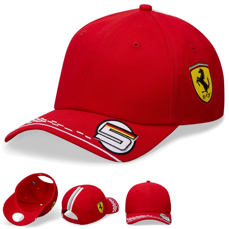 Бейсболки серые Феррари