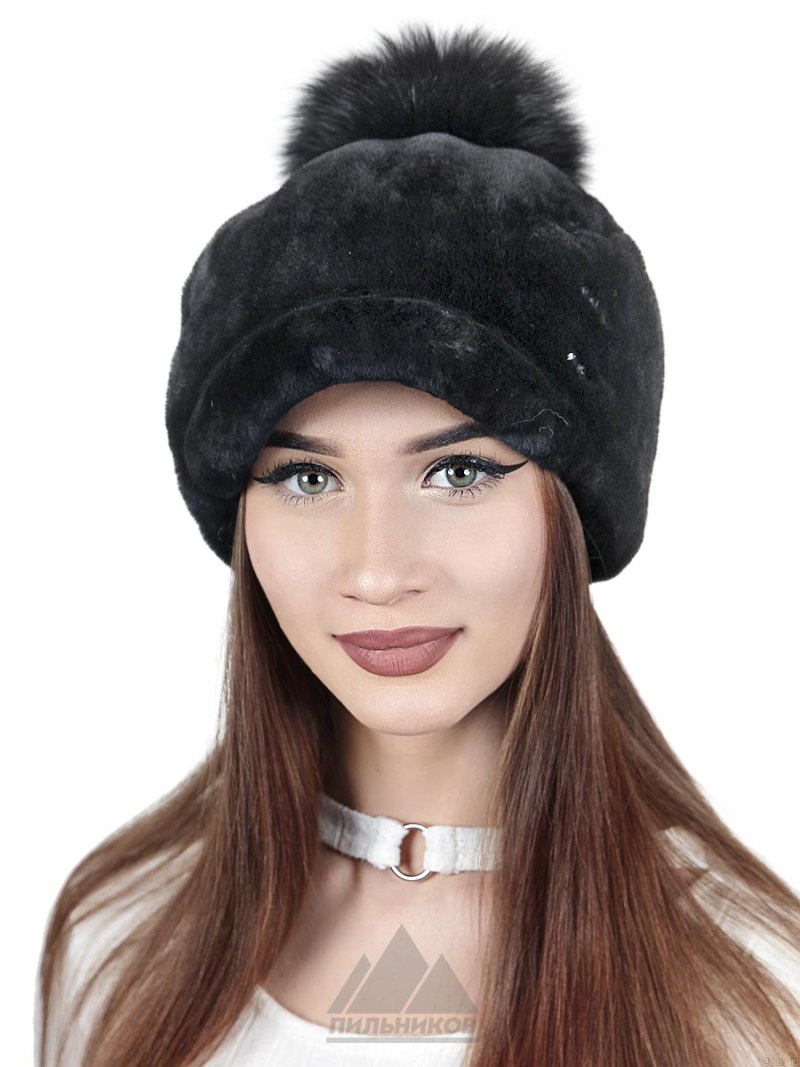 Восьмиклинка/13 велюр на меху чёрная