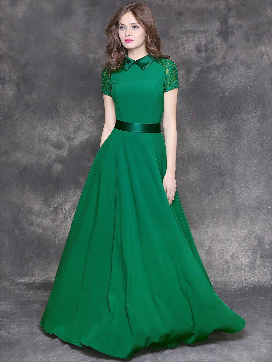Красивые платья зеленого цвета