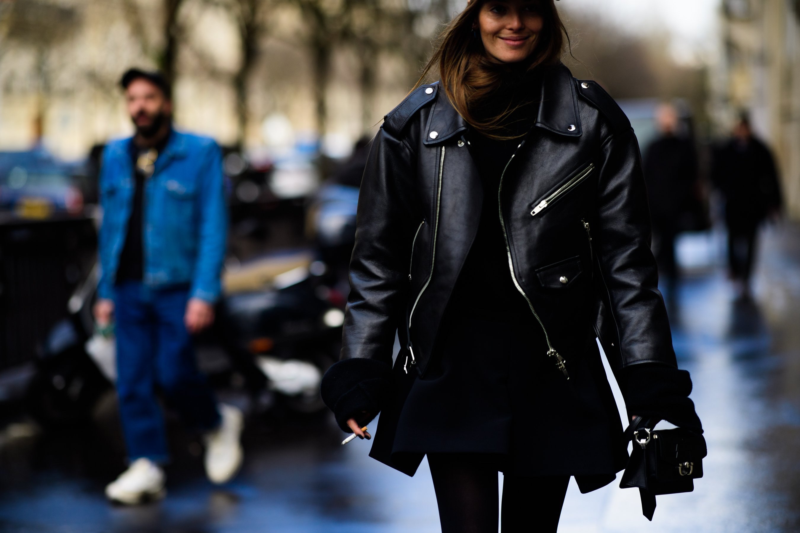 Кожанка Оверсайз С Платьем фото 2