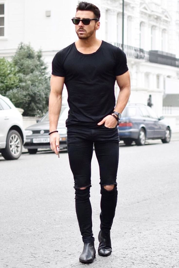 Черный стиль одежды мужской