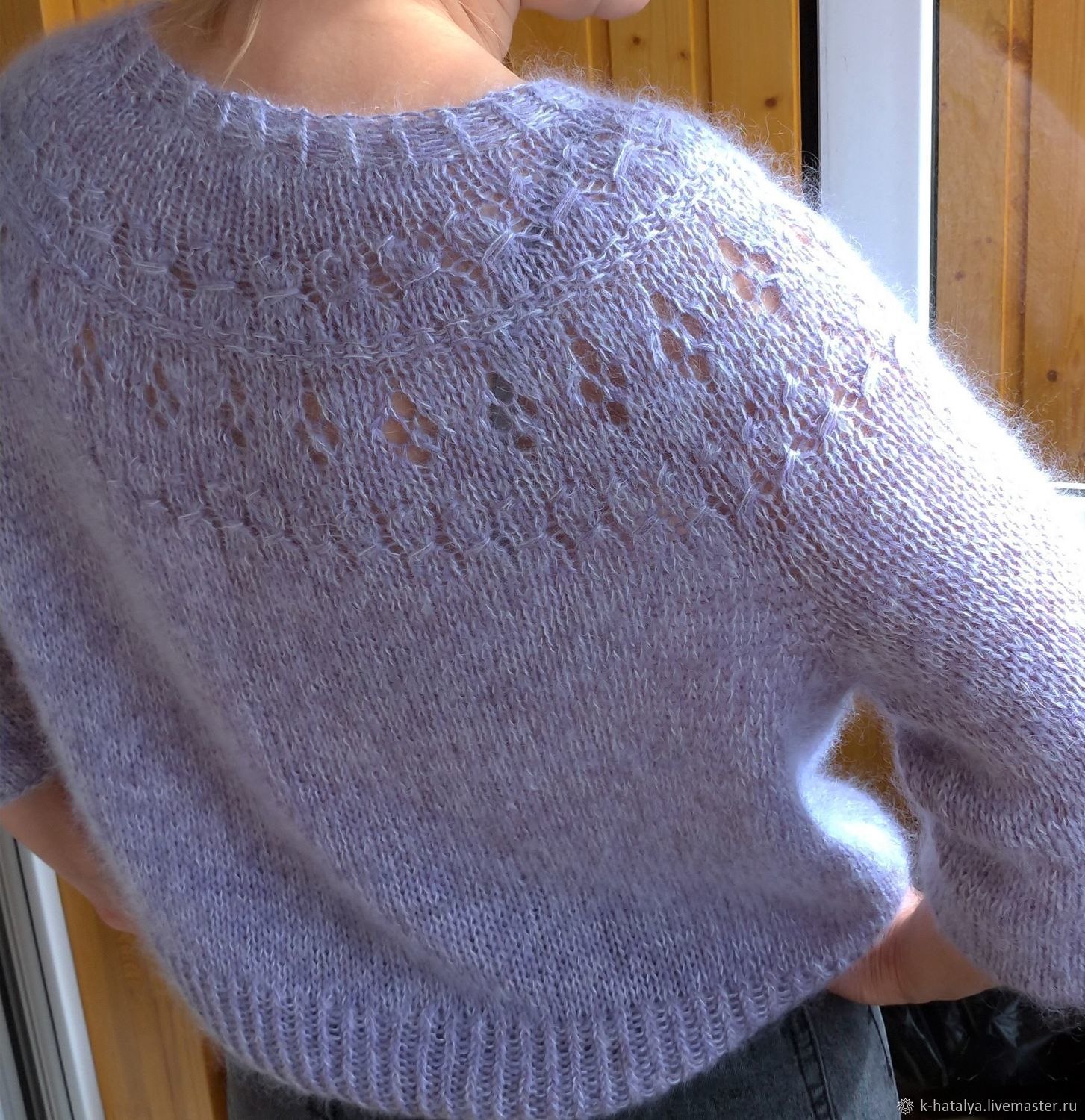 мохеровый свитер. мохер реглан. кид силк мохер джемпер. розовый мохеровый свитер. свитер из мохера реглан сверху спицами.