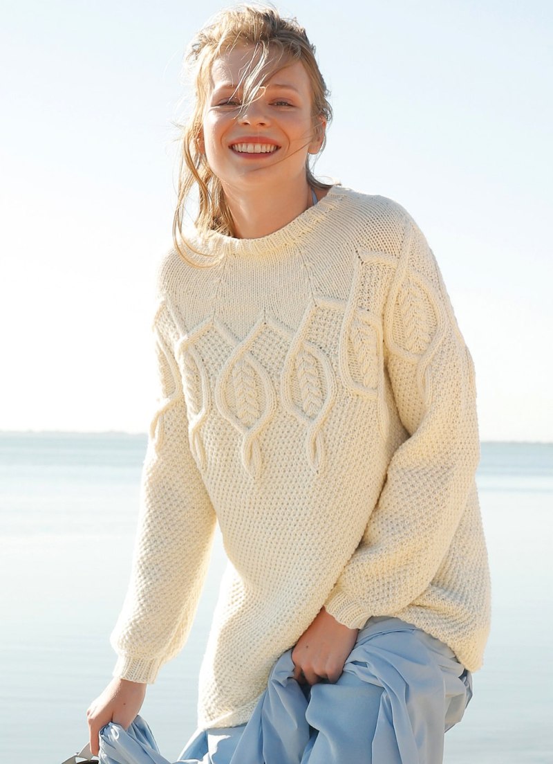 Пуловер Yoke pattern by Yoko hatta с круглой кокеткой