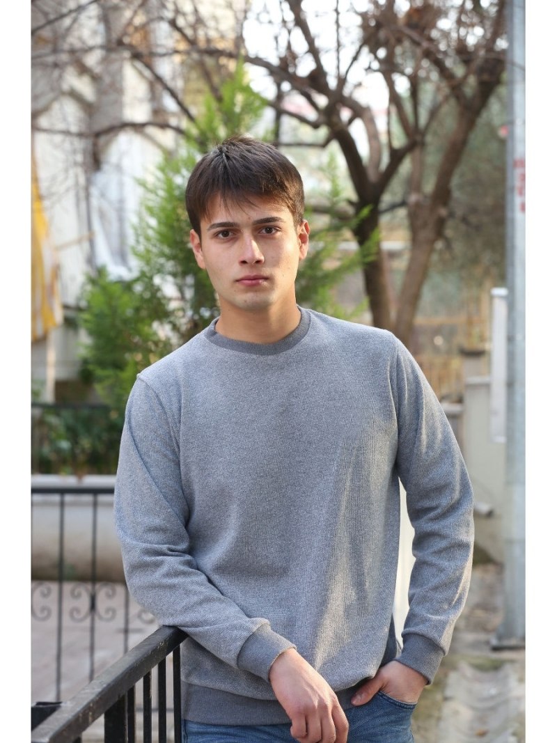 Хлопковый свитер джемпер мужской