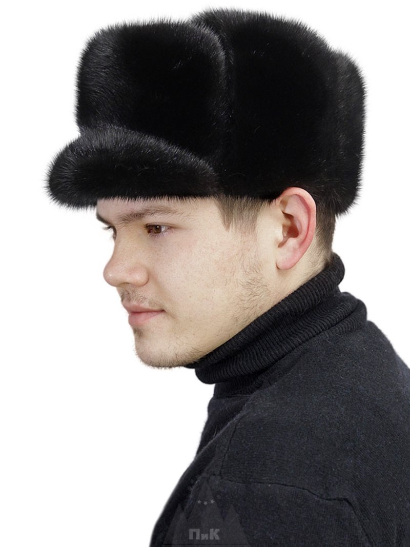 Норковая шапка мужская