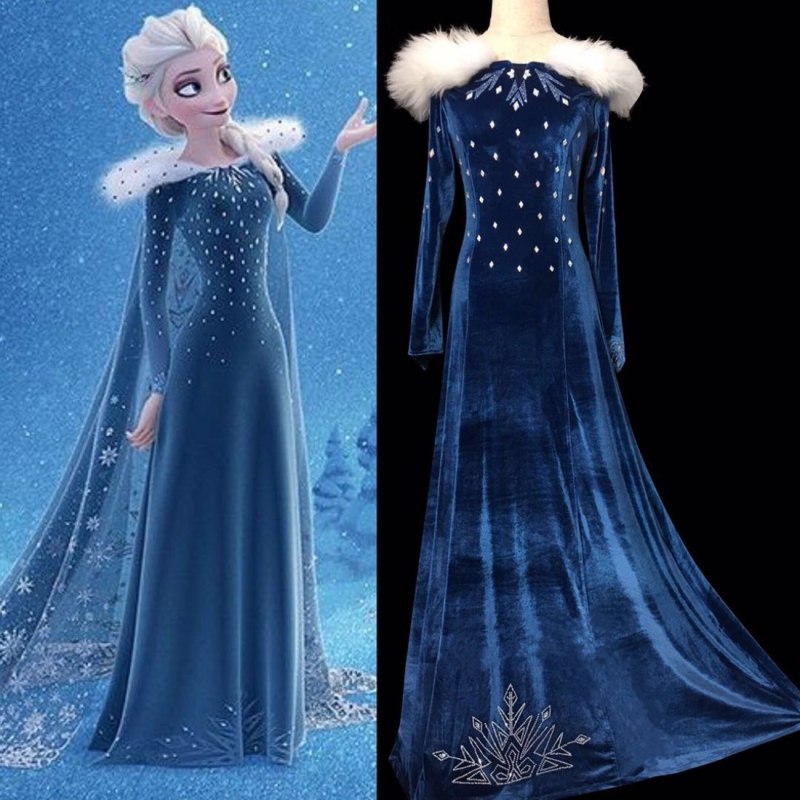 Elsa Frozen 2 в голубом платье
