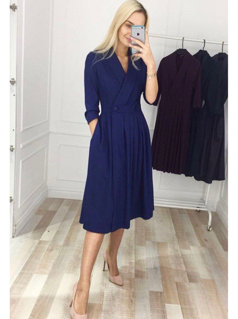 Платье 0142101-01036lb 1001 Dress голубое