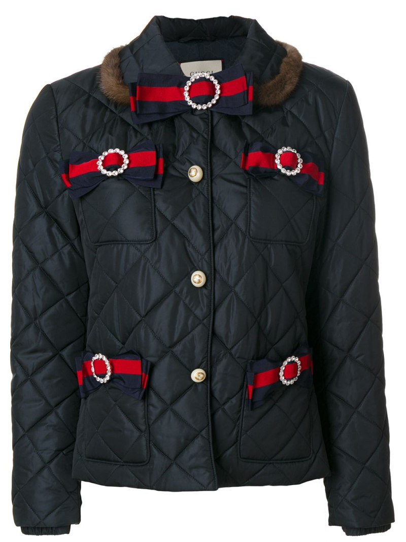 Пуховик зеленый Gucci 134р