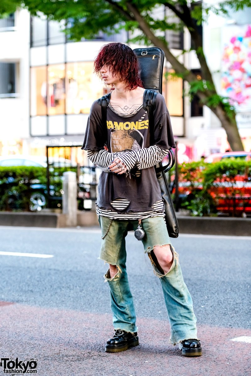 Goth outfit Грандж 2019 корейский