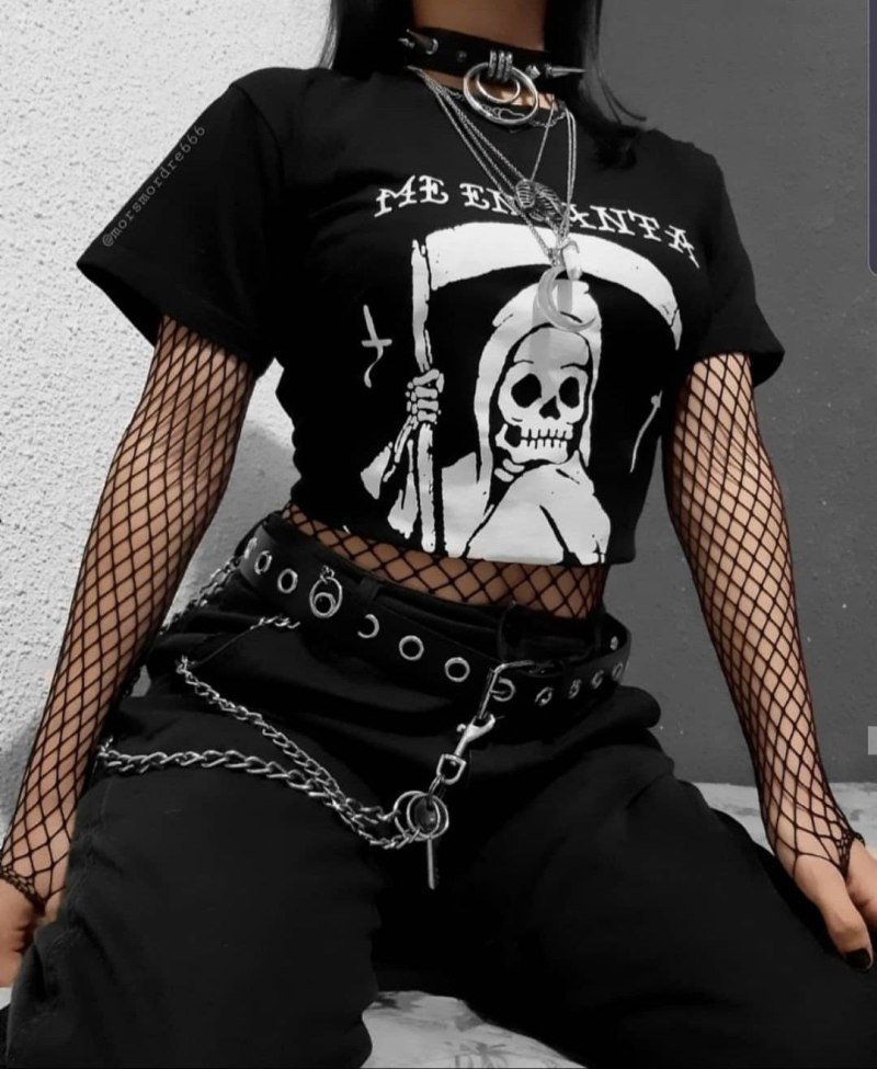Goth outfit Грандж 2020 корейский
