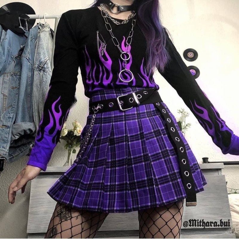 Goth outfit Грандж 2019 корейский