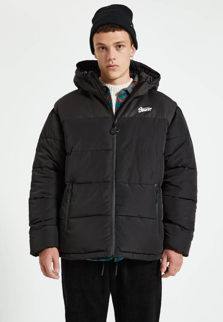 Куртка утепленная Pull Bear цвет бордовый