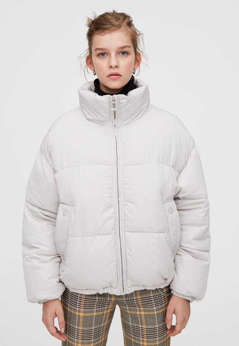 Pull Bear куртка зимняя мужская оранжевая