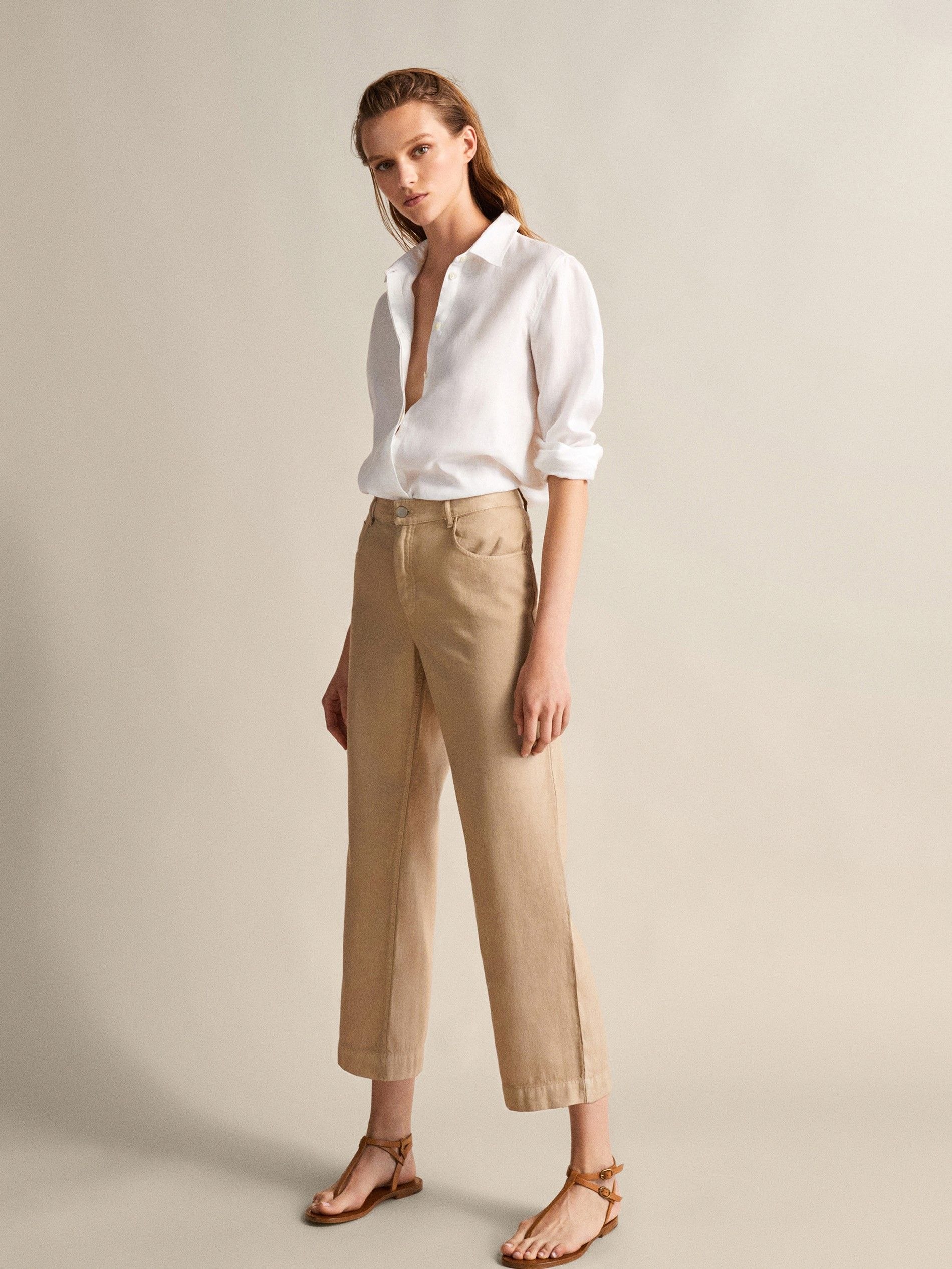 Льняные брюки massimo Dutti