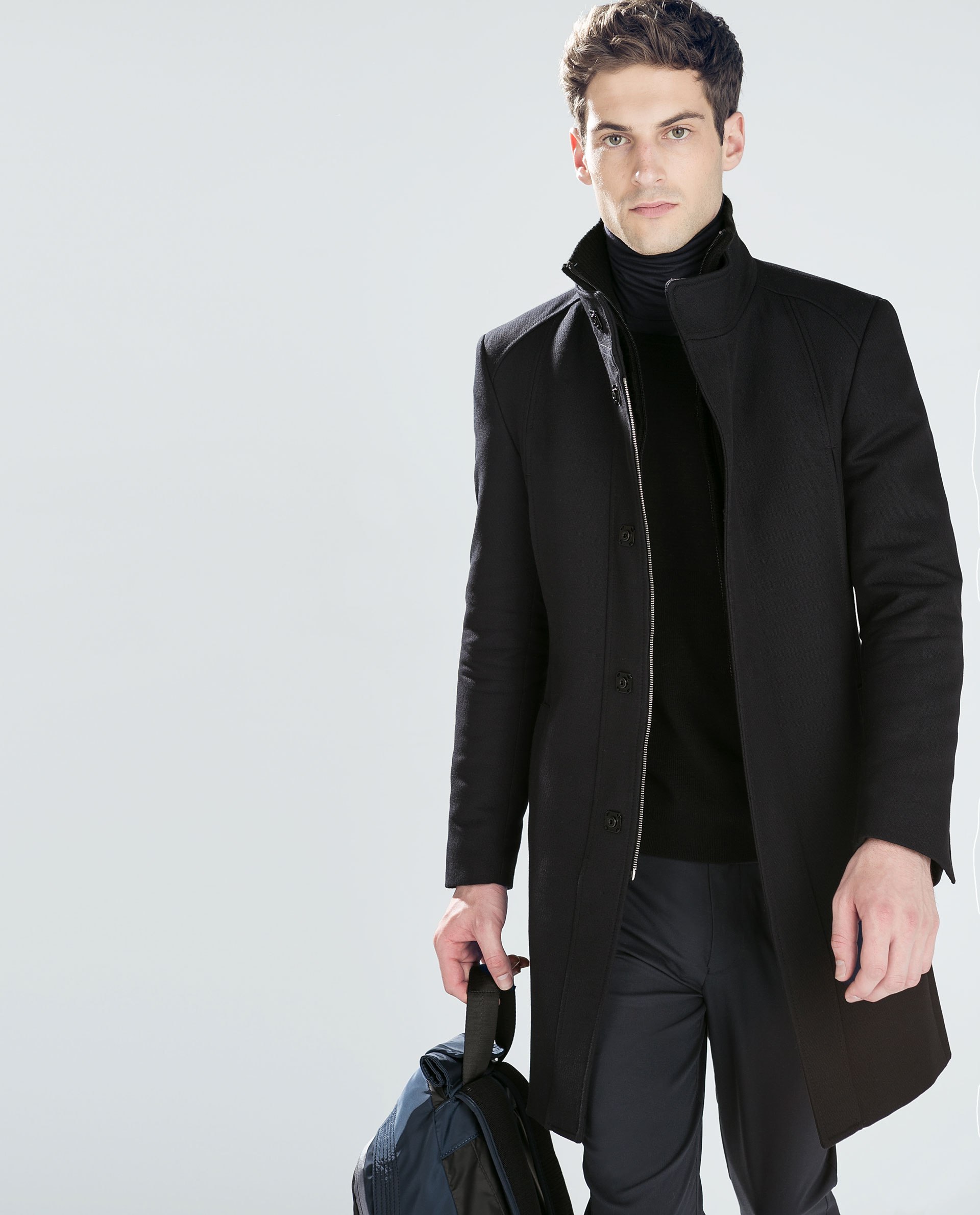 Купить черное пальто мужское. Пальто мужское Zara man двухбортовое. Zara Palto мужское. Пальто мужское Zara 2020. Zara 80089348-4 мужское пальто.