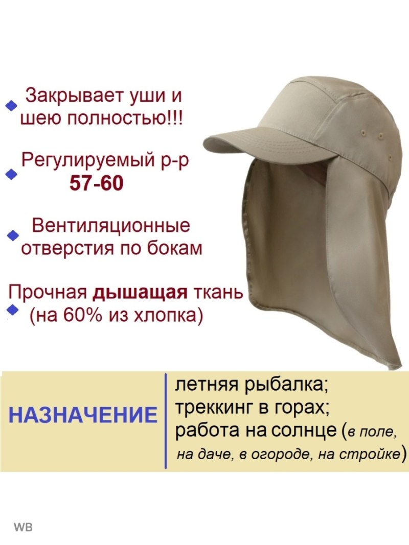 Кепка с пологом