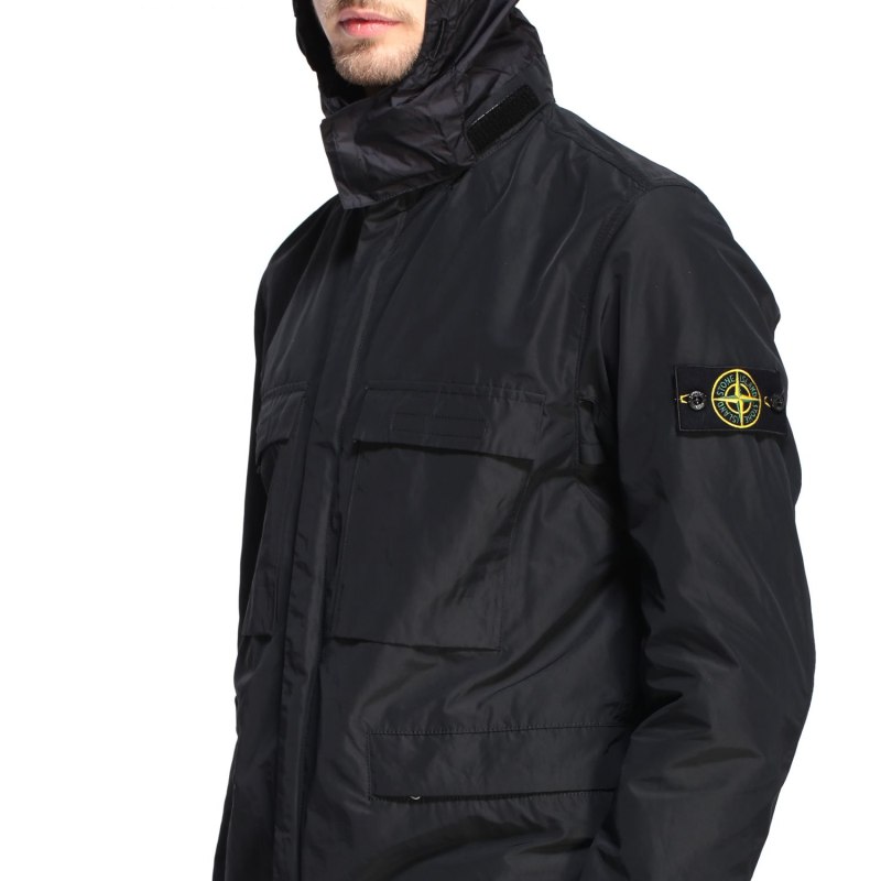 Пуховик Stone Island черный