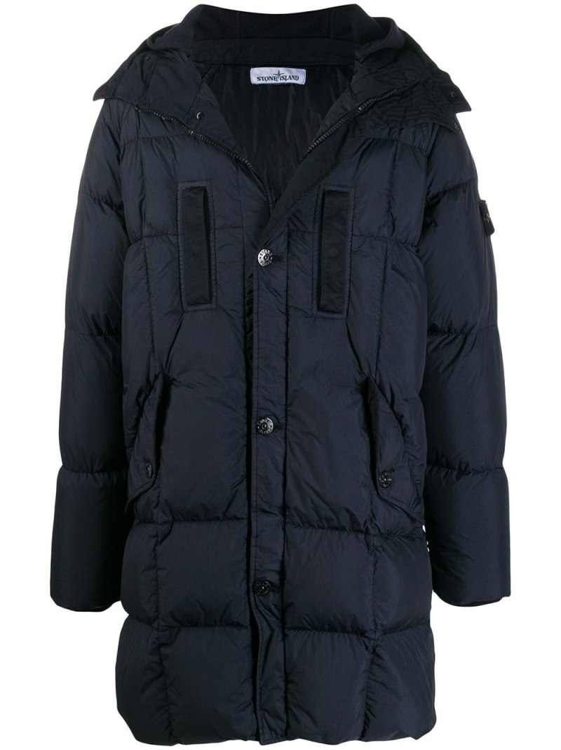 Stone Island пуховик серый