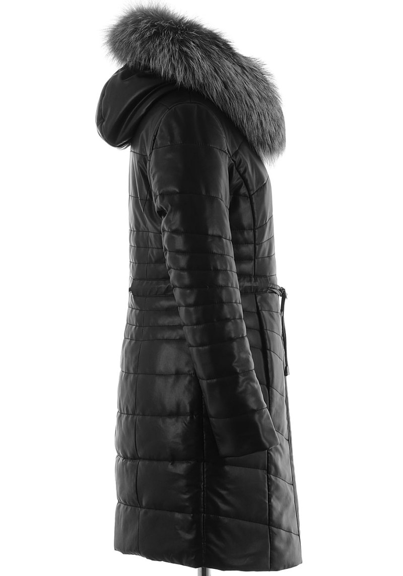 Зимнее пальто из PU-кожи al-7635 артикул: al-7635