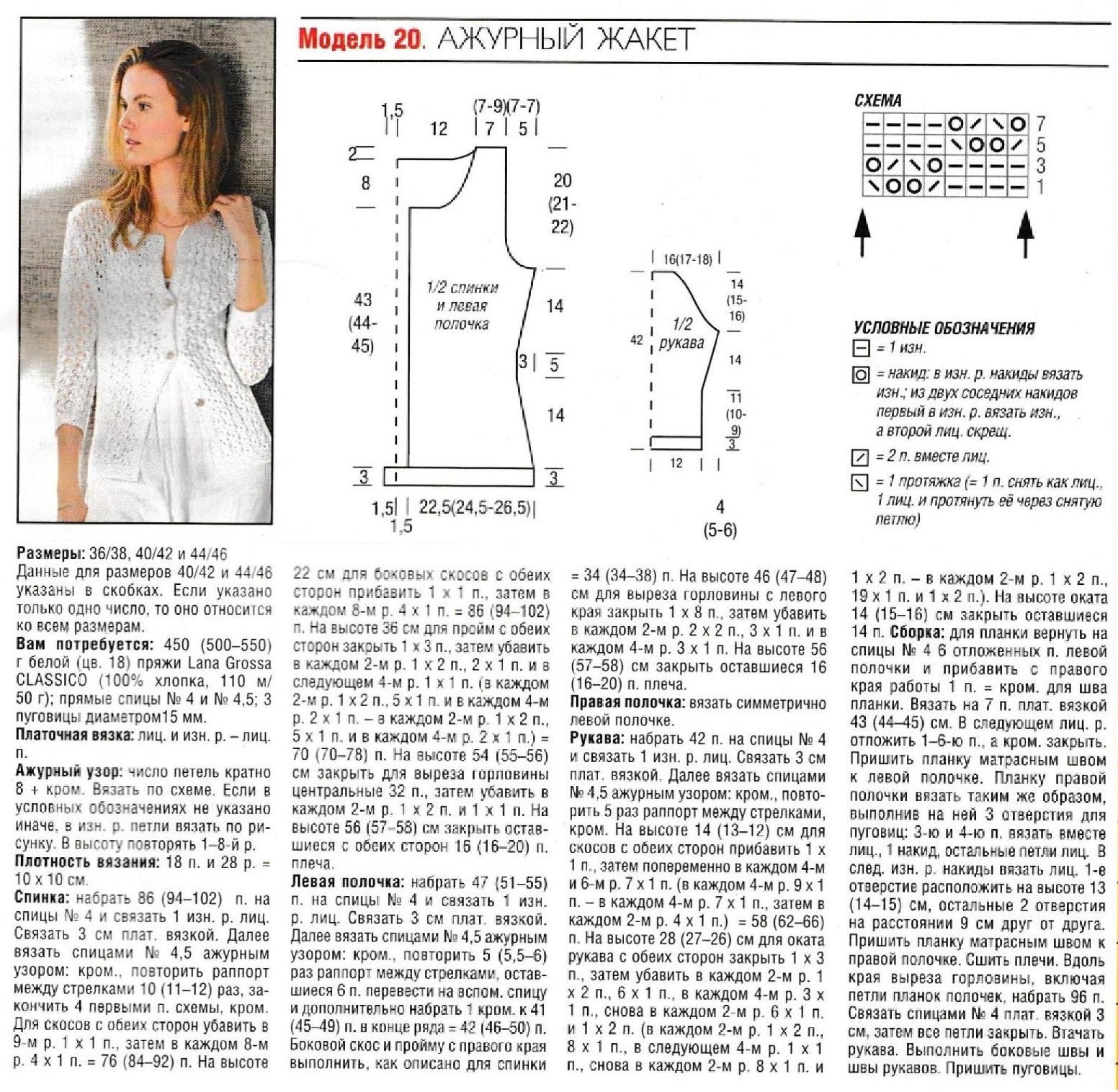 Кофта женская схема