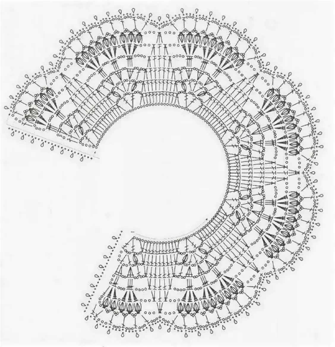 Как связать воротничок крючком на платье