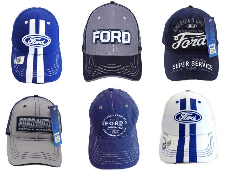 Бейсболка Ford белая