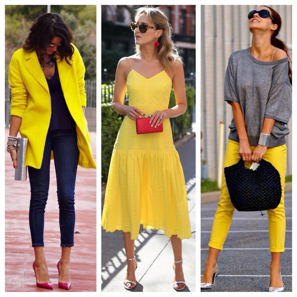 Сочетания цветов желтого черного. Сочетание с желтым. Сочетание серого и желтого в одежде. Сочетание чёрного и желтого цвета в одежде. Сочетание с желтым цветом в одежде.