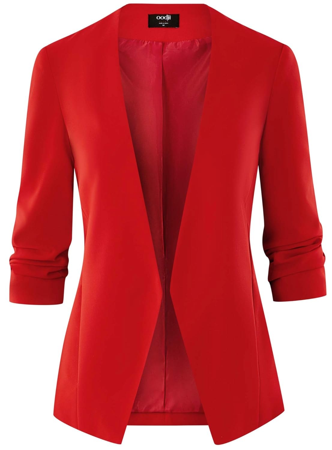 Красный приталенный пиджак женский