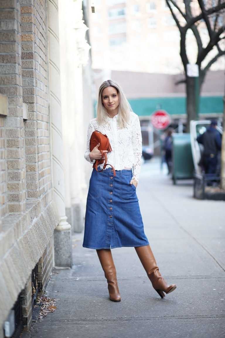 Джинсовая юбка Zara миди