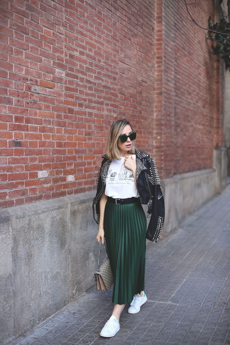 Юбка Zara плиссе синяя