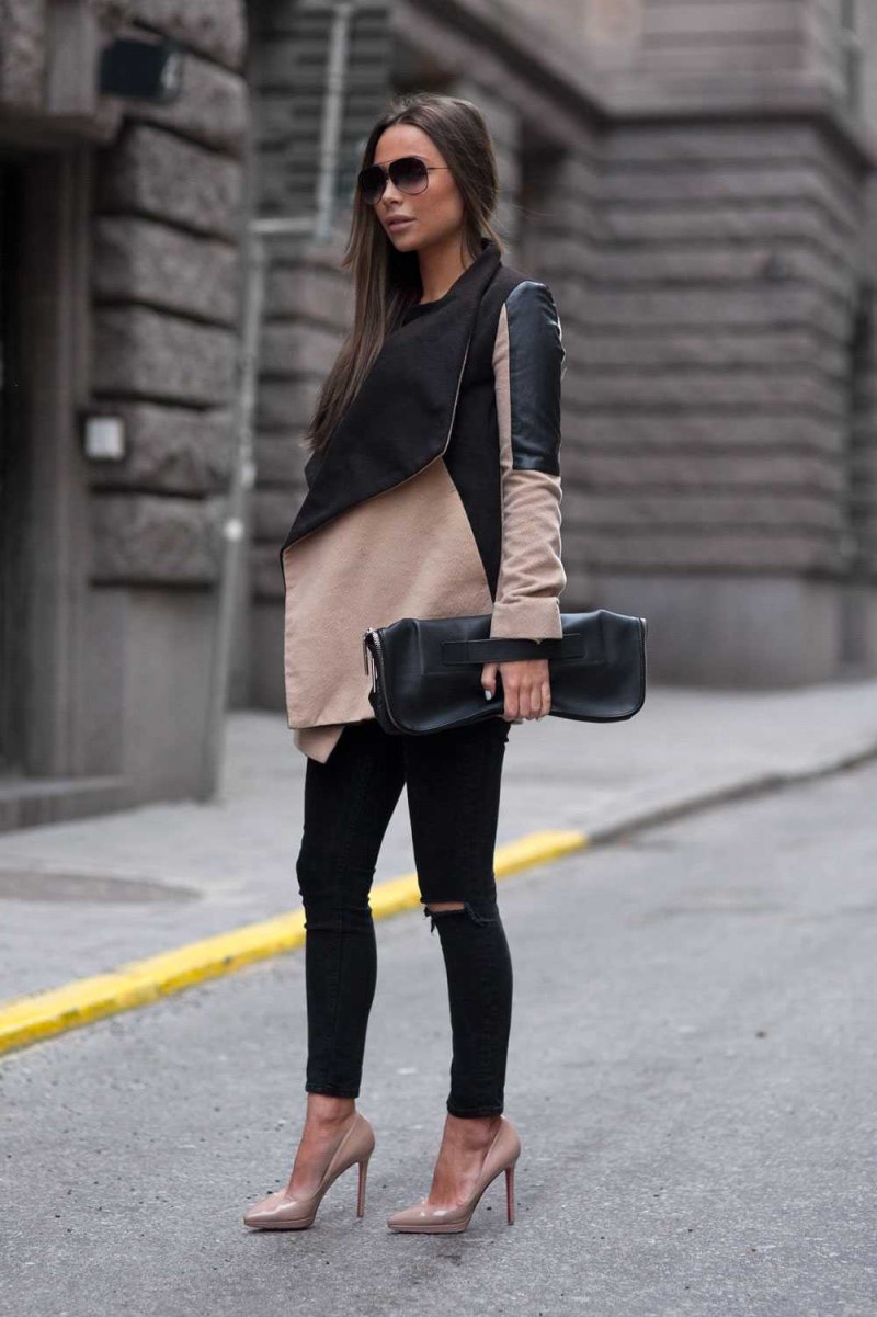 Лоферы Zara пудровый лак
