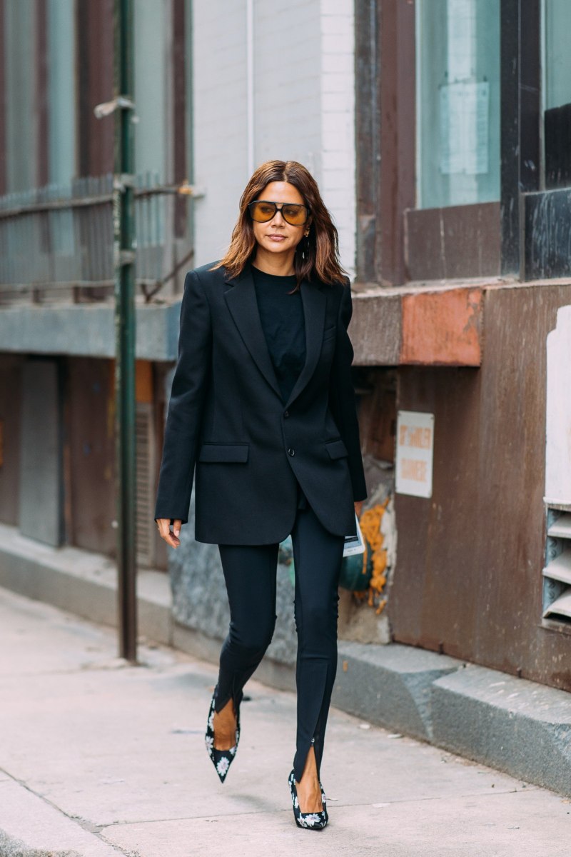 Черный пиджак оверсайз Street Style 2021