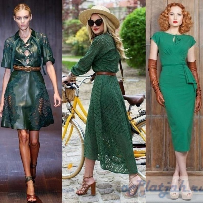 Изумрудное платье Pinko