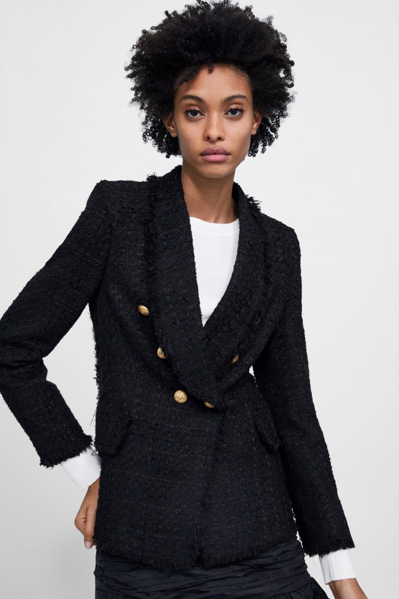Твидовый жакет Zara 2020