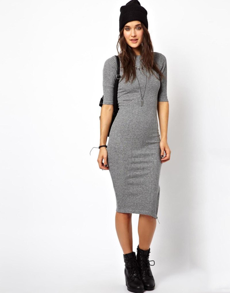 Обтягивающее платье миди h&m