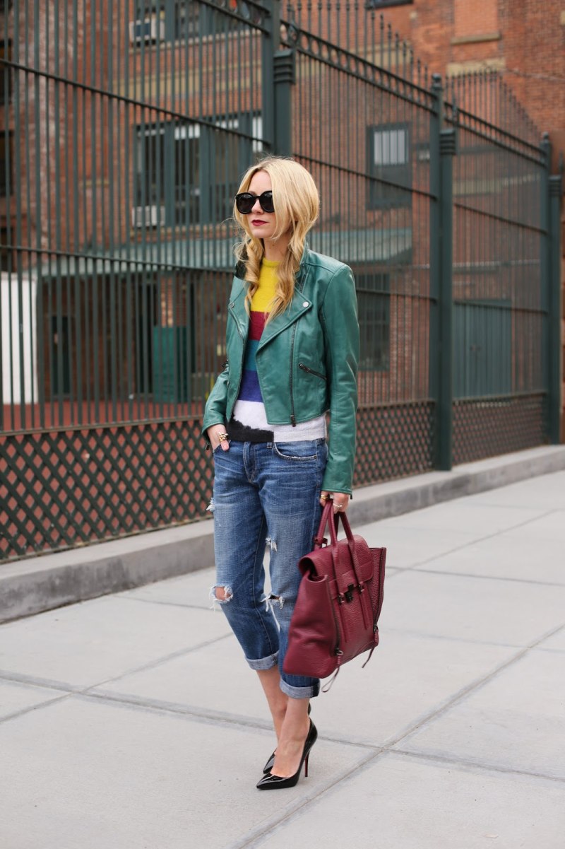 Topshop зеленая джинсовка
