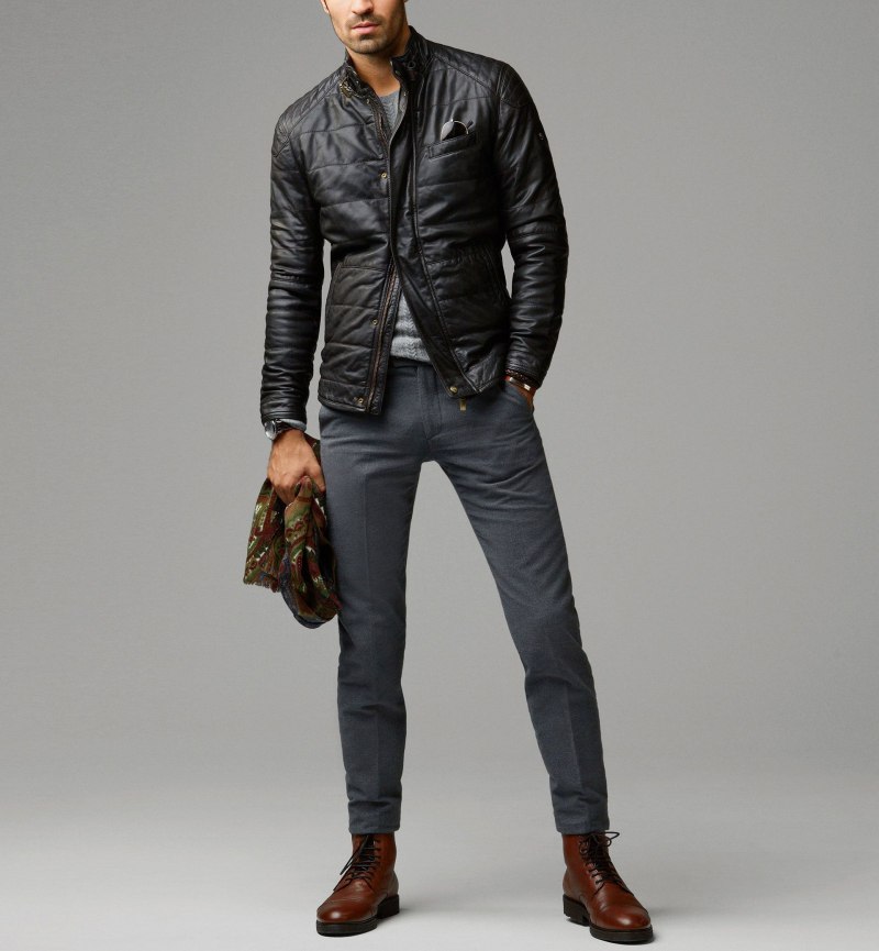 Massimo Dutti Leather Jacket men