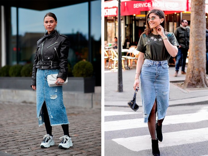 Джинсовая юбка Zara миди