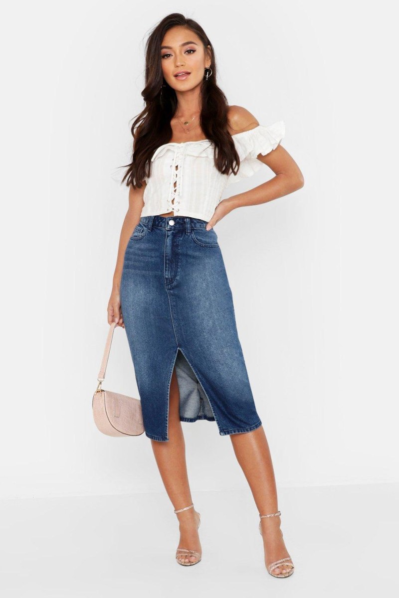 Джинсовая юбка ASOS Denim