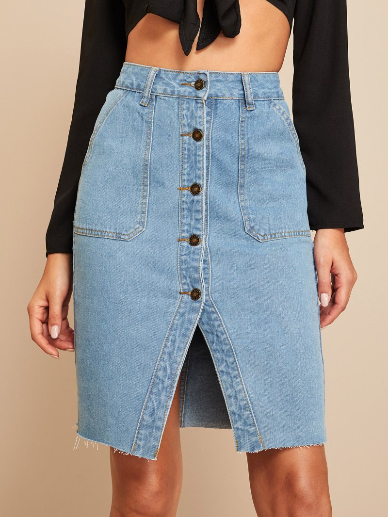 Джинсовая юбка Zara макси