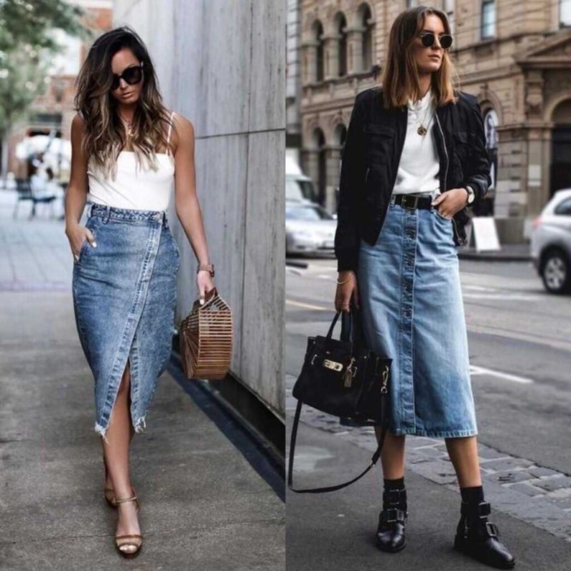 Джинсовая юбка Zara миди